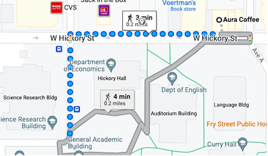 directions to the Black Box via Google Maps