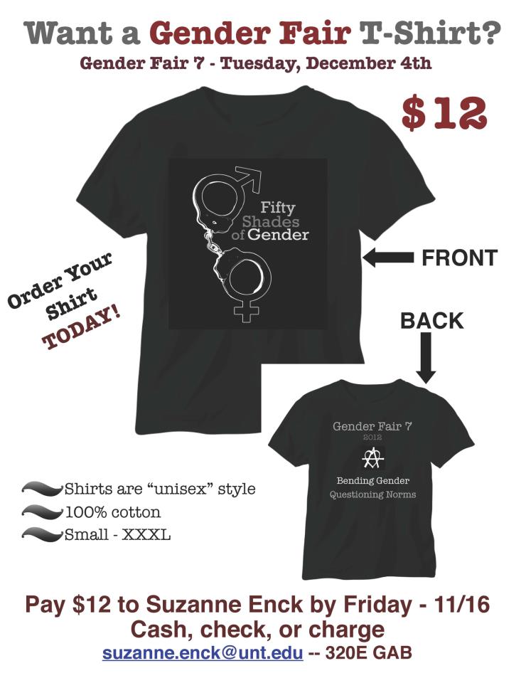 Ad for Fifty Shades of Gender event shirts
