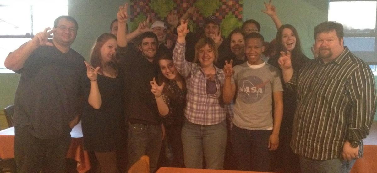 UNT Debate team posing for picture