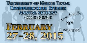New Voices, New Perspectives annual student research conference February 2015 poster