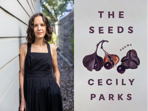 Cecily Parks author photo and cover of her book "The Seeds"