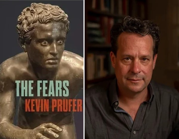 'The Fears' book cover and Kevin Prufer headshot