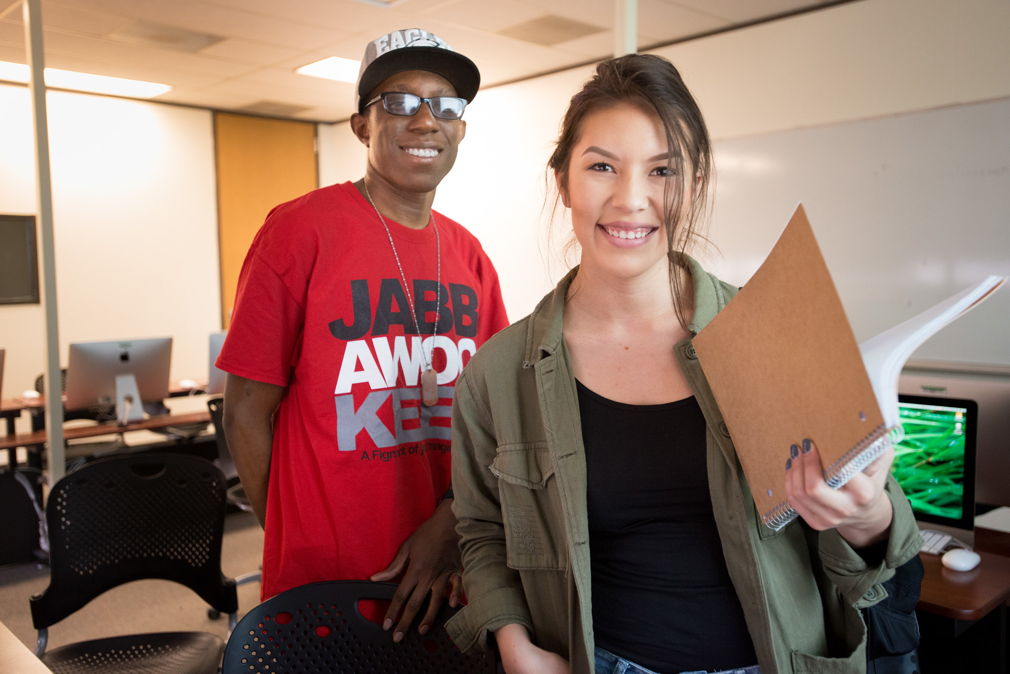 smiling PR students in classroom