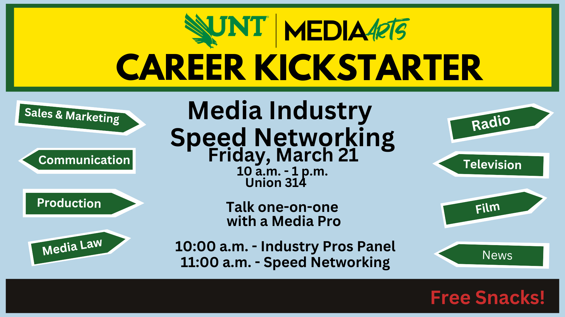 Career Kickstarter is on 3/21 from 10-12 noon in Union 314
