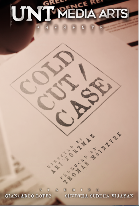Film poster: picture of manilla folder. Title of the film: Cold Cut Case