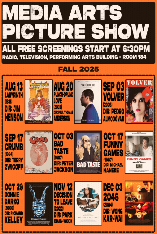 Posters of all the films to be shown. List of films snd dates will be below in text.