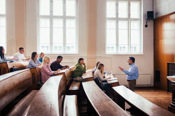 Classroom with students and professor