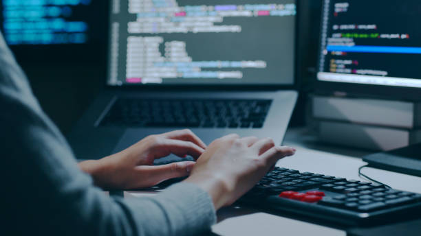 person typing on computer